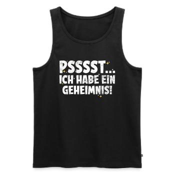 Grand frère Amoureux des bébés Frère aîné - Débardeur bio Premium Homme - noir - Devant - AI Model Male 178 light (178cm)