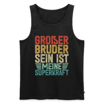 Big Brother Baby Lover Older Sibling - Men's Premium Organic Tank Top - black - Front - Michal (187cm)