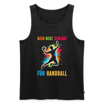 Amateurs de handball Joueurs de sport de handball - Débardeur bio Premium Homme - noir - Devant - Michal (187cm)