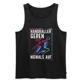 Amateurs de handball Joueurs de sport de handball - Débardeur bio Premium Homme - noir - Devant - Michal (187cm)