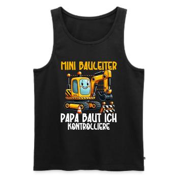 Children Construction Manager Project Manager Contractor - Men's Premium Organic Tank Top - black - Front - AI Model Male 178 light (178cm)