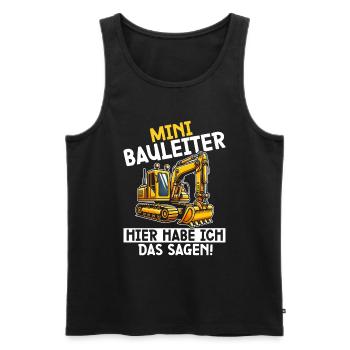Children Construction Manager Project Manager Contractor - Men's Premium Organic Tank Top - black - Front - AI Model Male 178 light (178cm)