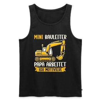 Children Construction Manager Project Manager Contractor - Men's Premium Organic Tank Top - black - Front - AI Model Male 178 light (178cm)