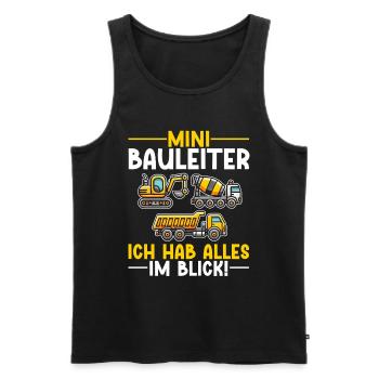Children Construction Manager Project Manager Contractor - Men's Premium Organic Tank Top - black - Front - AI Model Male 178 light (178cm)
