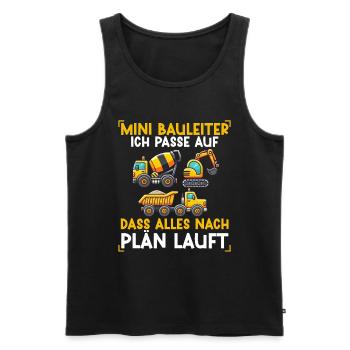 Children Construction Manager Project Manager Contractor - Men's Premium Organic Tank Top - black - Front - AI Model Male 178 light (178cm)