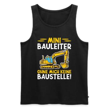 Children Construction Manager Project Manager Contractor - Men's Premium Organic Tank Top - black - Front - AI Model Male 178 light (178cm)