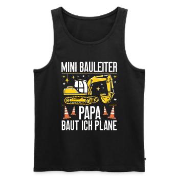 Children Construction Manager Project Manager Contractor - Men's Premium Organic Tank Top - black - Front - AI Model Male 178 light (178cm)