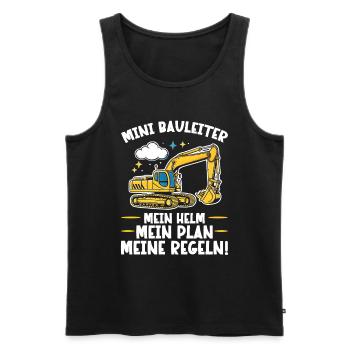 Children Construction Manager Project Manager Contractor - Men's Premium Organic Tank Top - black - Front - AI Model Male 178 light (178cm)