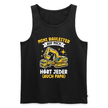 Children Construction Manager Project Manager Contractor - Men's Premium Organic Tank Top - black - Front - AI Model Male 178 light (178cm)