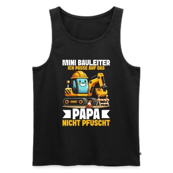 Children Construction Manager Project Manager Contractor - Men's Premium Organic Tank Top - black - Front - AI Model Male 178 light (178cm)