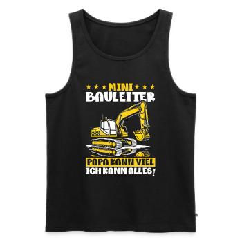 Children Construction Manager Project Manager Contractor - Men's Premium Organic Tank Top - black - Front - AI Model Male 178 light (178cm)