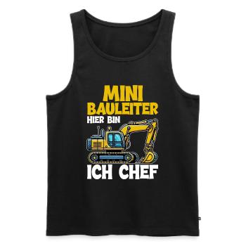 Children Construction Manager Project Manager Contractor - Men's Premium Organic Tank Top - black - Front - AI Model Male 178 light (178cm)