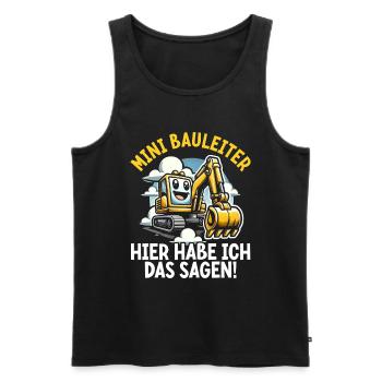 Children Construction Manager Project Manager Contractor - Men's Premium Organic Tank Top - black - Front - AI Model Male 178 light (178cm)
