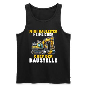 Children Construction Manager Project Manager Contractor - Men's Premium Organic Tank Top - black - Front - AI Model Male 178 light (178cm)