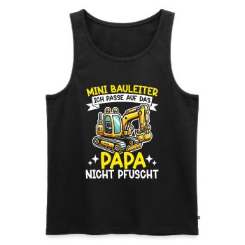 Children Construction Manager Project Manager Contractor - Men's Premium Organic Tank Top - black - Front - AI Model Male 178 light (178cm)