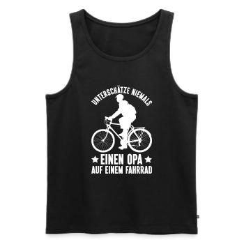 Grand-père Bike Lover Grand-père Bike Pops - Débardeur bio Premium Homme - noir - Devant - Michal (187cm)