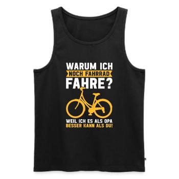 Grand-père Bike Lover Grand-père Bike Pops - Débardeur bio Premium Homme - noir - Devant - Michal (187cm)