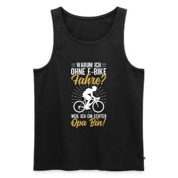 Grand-père Bike Lover Grand-père Bike Pops - Débardeur bio Premium Homme - noir - Devant - Michal (187cm)