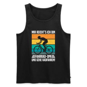 Opa Fahrradliebhaber Großvater Fahrrad Pops - Männer Premium Bio Tank Top - Schwarz - Vorne - Michal (187cm)