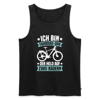 Grand-père Bike Lover Grand-père Bike Pops - Débardeur bio Premium Homme - noir - Devant - Michal (187cm)