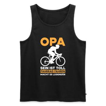 Grand-père Bike Lover Grand-père Bike Pops - Débardeur bio Premium Homme - noir - Devant - Michal (187cm)