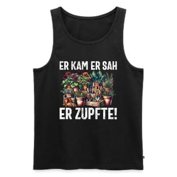 Gärtner Pflanzen Gartenarbeit Gartenbau - Männer Premium Bio Tank Top - Schwarz - Vorne - Michal (187cm)
