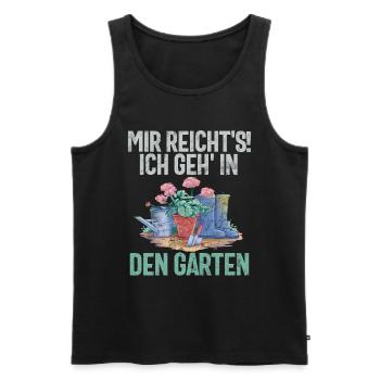 Gärtner Pflanzen Gartenarbeit Gartenbau - Männer Premium Bio Tank Top - Schwarz - Vorne - Michal (187cm)