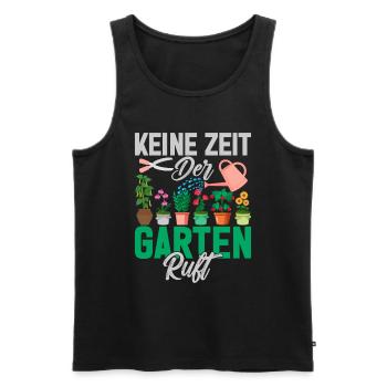 Gärtner Pflanzen Gartenarbeit Gartenbau - Männer Premium Bio Tank Top - Schwarz - Vorne - Michal (187cm)