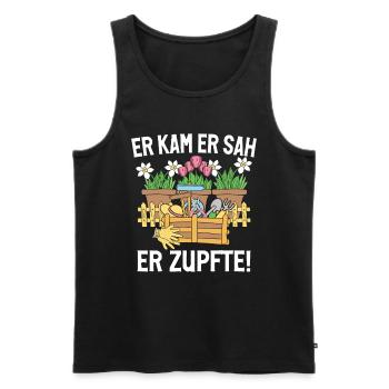 Gärtner Pflanzen Gartenarbeit Gartenbau - Männer Premium Bio Tank Top - Schwarz - Vorne - Michal (187cm)