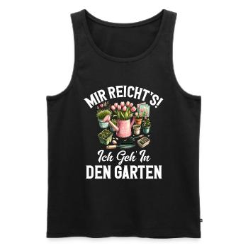 Gärtner Pflanzen Gartenarbeit Gartenbau - Männer Premium Bio Tank Top - Schwarz - Vorne - Michal (187cm)