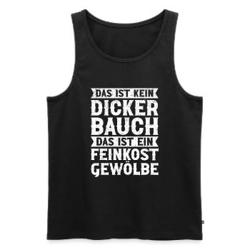 Das Ist Kein Dicker Bauch Das Ist Ein Feinkost - Männer Premium Bio Tank Top - Schwarz - Vorne - Michal (187cm)