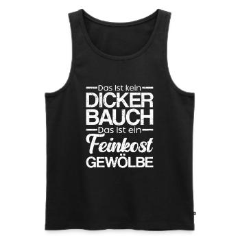 Das Ist Kein Dicker Bauch Das Ist Ein Feinkost - Männer Premium Bio Tank Top - Schwarz - Vorne - Michal (187cm)