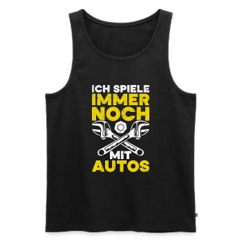Automechaniker Kfz Techniker Fahrzeugreparatur - Männer Premium Bio Tank Top - Schwarz - Vorne - Michal (187cm)