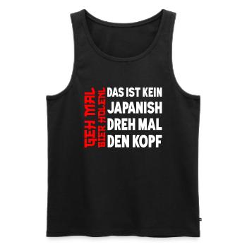 Biertrinker Geh mal Bier holen Bierliebhaber - Männer Premium Bio Tank Top - Schwarz - Vorne - Michal (187cm)