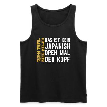 Biertrinker Geh mal Bier holen Bierliebhaber - Männer Premium Bio Tank Top - Schwarz - Vorne - Michal (187cm)