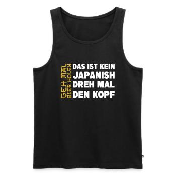 Biertrinker Geh mal Bier holen Bierliebhaber - Männer Premium Bio Tank Top - Schwarz - Vorne - Michal (187cm)