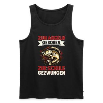 Angler Angelrute Witziges Fischer Hobbyfischer - Männer Premium Bio Tank Top - Schwarz - Vorne - Michal (187cm)