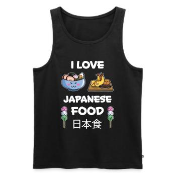 Japon Anime Drôle de sort Riz Ramen Cadeau - Débardeur bio Premium Homme - noir - Devant - AI Model Male 178 light (178cm)