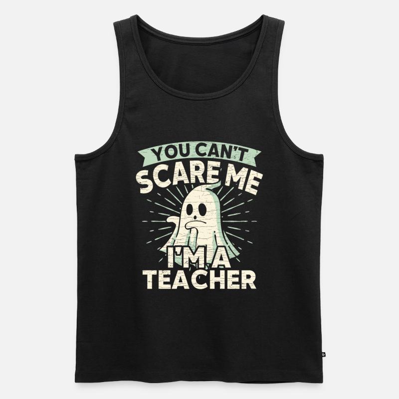 Lehrer Geist Halloween - Männer Premium Bio Tank Top - Schwarz