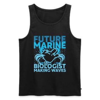 Meeresbiologie Marine Biologist Meeresbiologie - Männer Premium Bio Tank Top - Schwarz - Vorne - Michal (187cm)