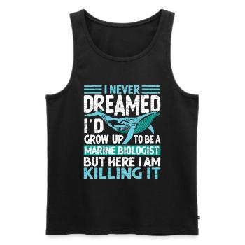 Meeresbiologe Meeresbiologie Marine Biologist - Männer Premium Bio Tank Top - Schwarz - Vorne - Michal (187cm)