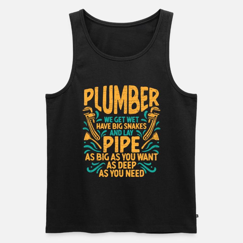 Plumber Geschenk Klempner - Männer Premium Bio Tank Top - Schwarz