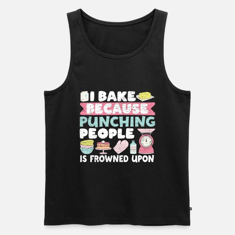 Backen Bäcker - Männer Premium Bio Tank Top - Schwarz