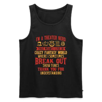 Schauspieler Theater Musical - Männer Premium Bio Tank Top - Schwarz - Vorne - AI Model Male 178 light (178cm)