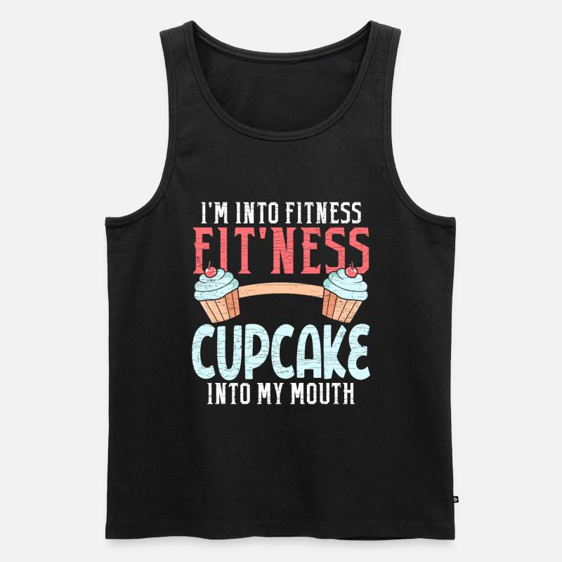 Cupcake Backen - Männer Premium Bio Tank Top - Schwarz