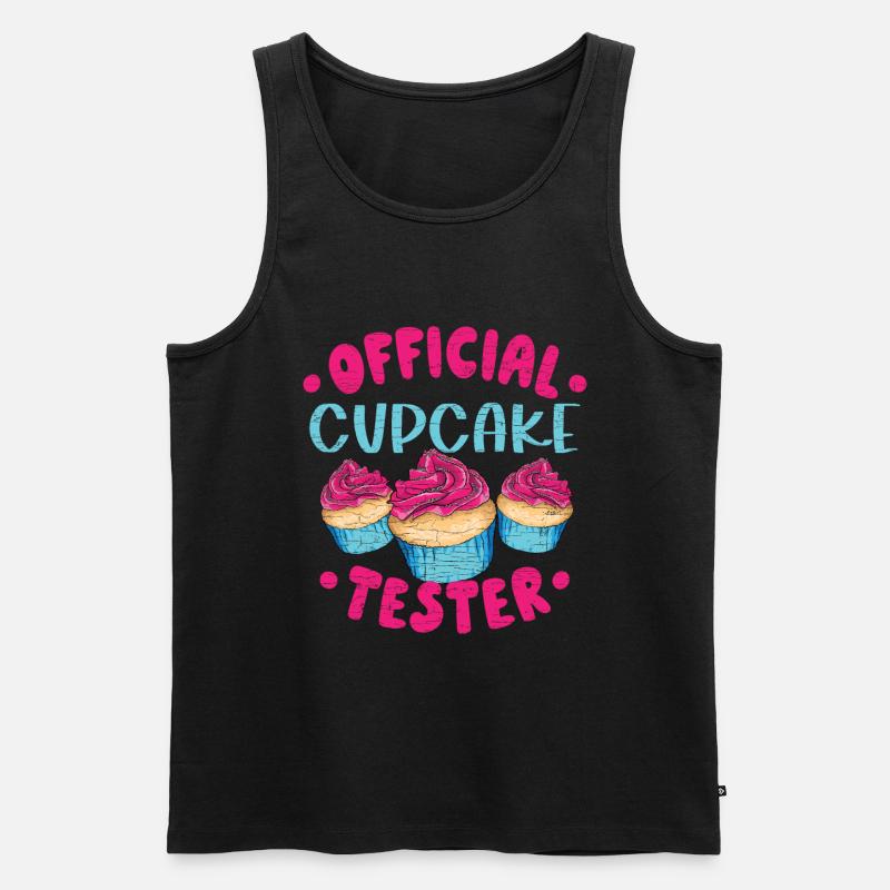 Cupcake - Männer Premium Bio Tank Top - Schwarz