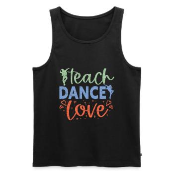 Tänzer Tanzlehrer - Männer Premium Bio Tank Top - Schwarz - Vorne - Michal (187cm)