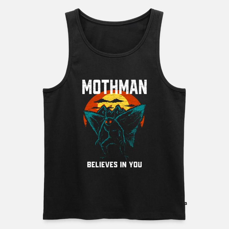 Mothman Kryptozoologie - Männer Premium Bio Tank Top - Schwarz