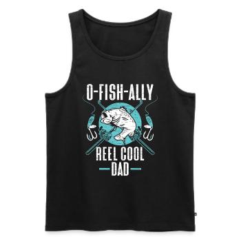 Angler Papa Geschenk Angeln - Männer Premium Bio Tank Top - Schwarz - Vorne - Michal (187cm)