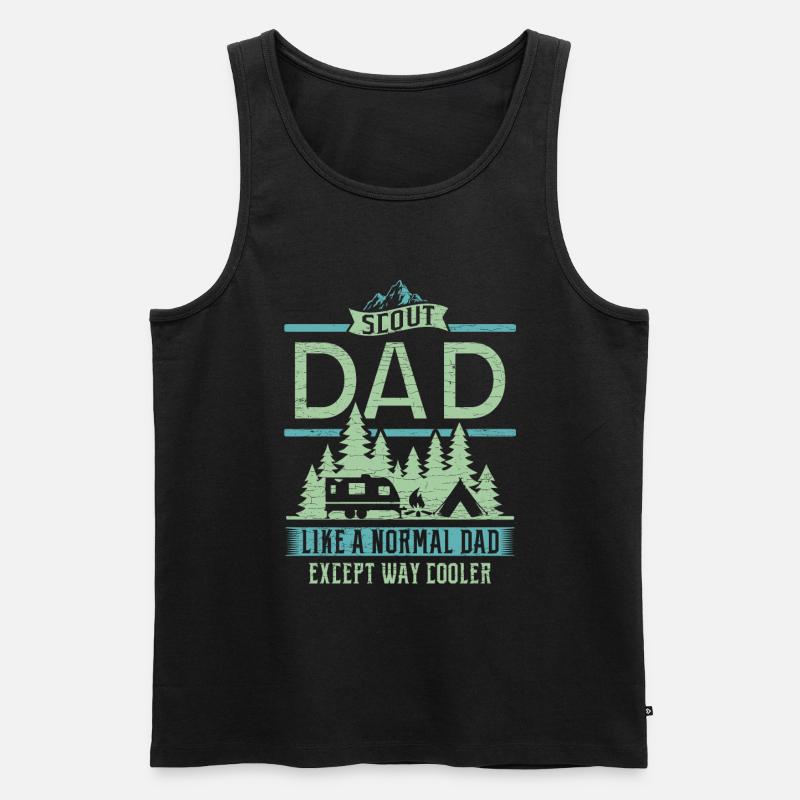 Camping Dad Geschenk - Männer Premium Bio Tank Top - Schwarz